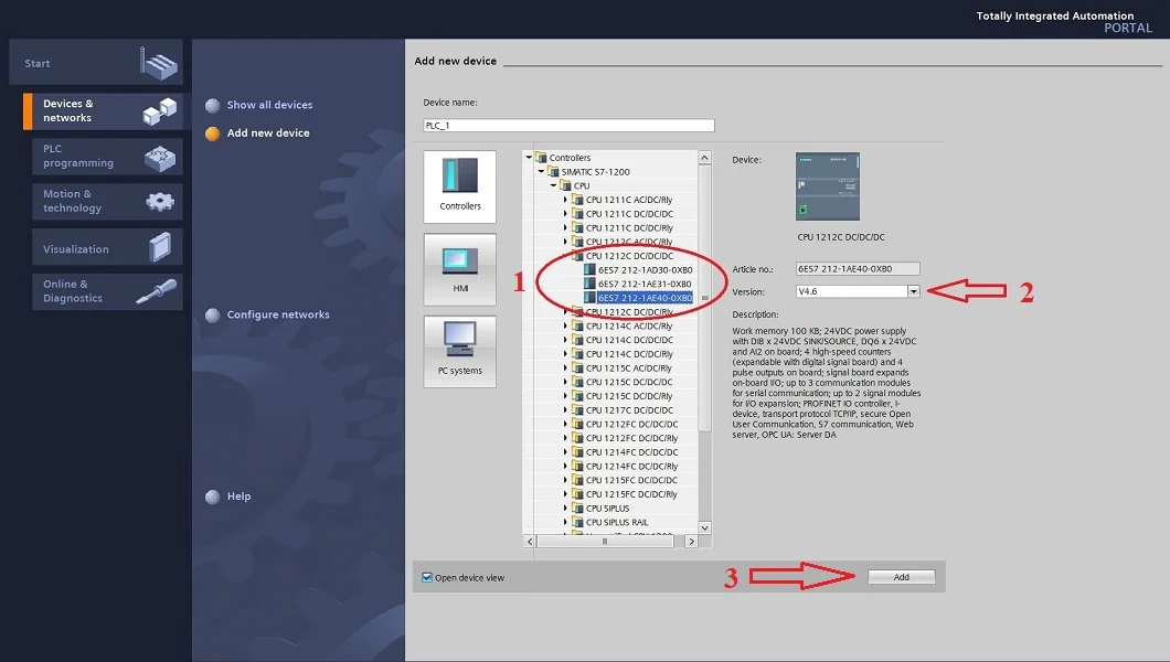 انتخاب CPU و firmware در تیا پورتال